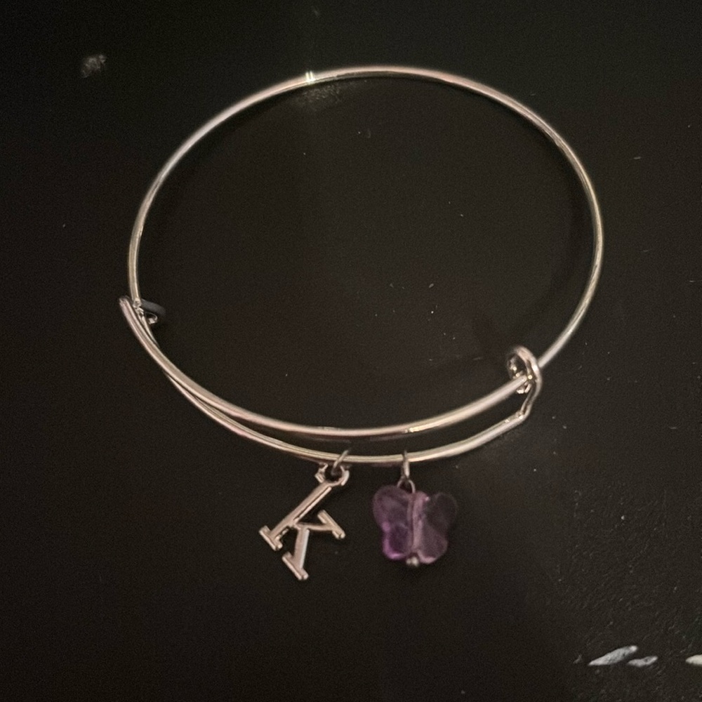 Butterfly k charm bracelet
